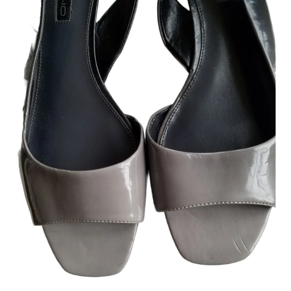 Bandolino Gray ombre Wedge Open Toe sling back BDJAYY Size 10M